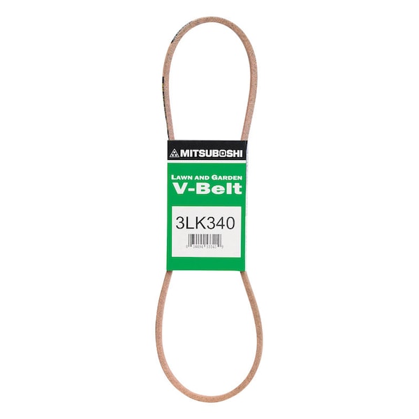 Mbl Three Stars Mitsuboshi Super KB Standard V-Belt 0.38 in. W X 34 in. L For Snow Blowers 3LK340 - main